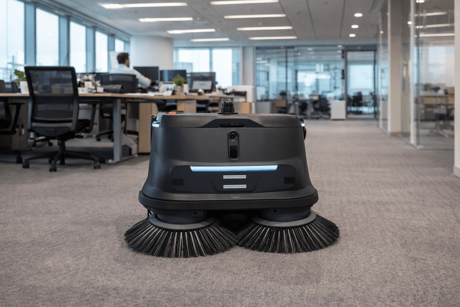 Робот-пылесос в современном офисе